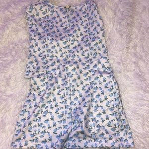 White Fox Boutique Floral Set in Blue